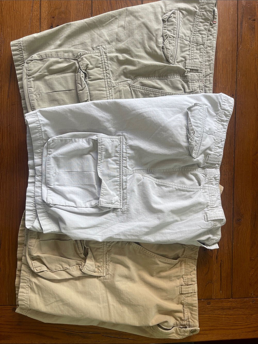 J. Crew Men's Cargo Shorts in White and Khaki